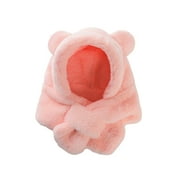 Huowey Kids Baby Winter Soft Warm Knitted Solid Color Boys Girls Scarf Hat Versatile Dailywear, One Size
